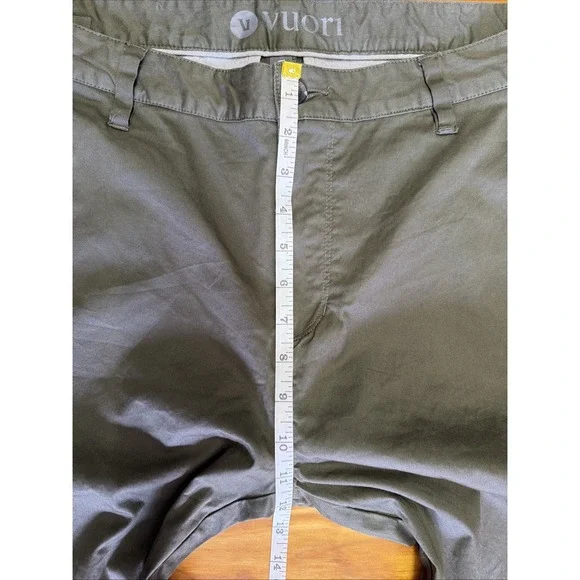 Vuori Collins Chino Stretch Twill Pants Men's 34 Green V433 Casual - Picture 7 of 14